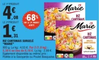 RIZ CANTONAIS SURGELÉ "MARIE"