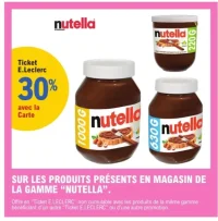 Produits de la gamme Nutella