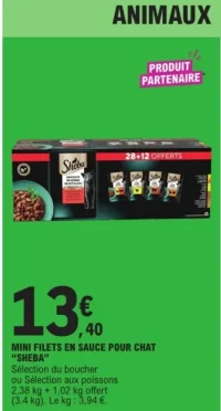 Mini filets en sauce pour chat Sheba
