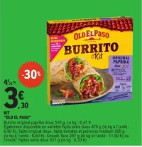 Kit Burrito original paprika doux Old El Paso