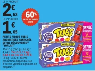 Petits Filous Tub's Aromatisés Panachés Offre Découverte Yoplait