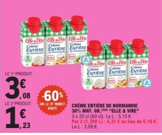 Crème Entière de Normandie 30% Mat. Gr. Elle & Vire