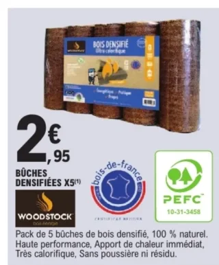 Bûches densifiées X5 Woodstock