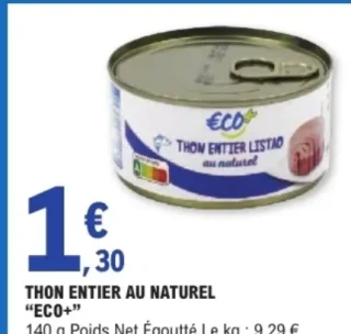 Thon entier au naturel ECO+