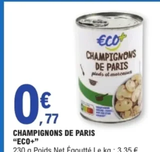 Champignons de Paris ECO+