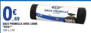 SACS POUBELLE AVEC LIENS "ECO+"