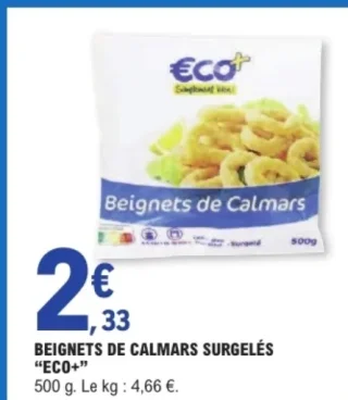 Beignets de calmars surgelés "Eco+"