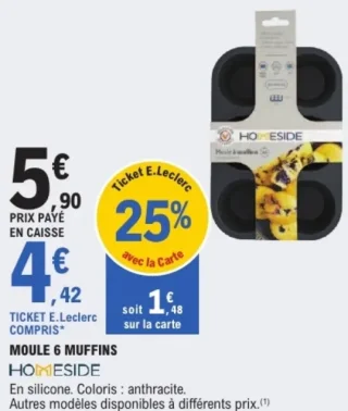 Moule 6 muffins Homeside