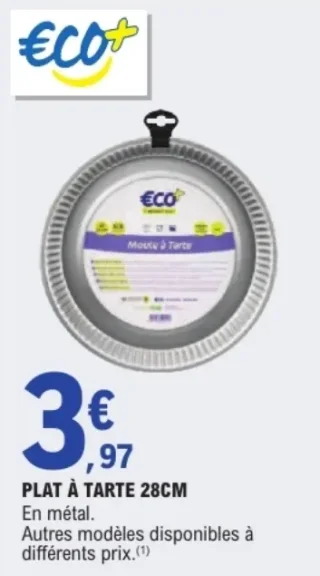 Plat à tarte 28cm Eco+
