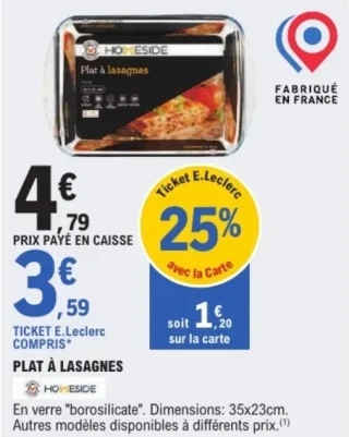 Plat à lasagnes Homeside