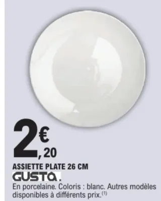 GUSTA ASSIETTE PLATE 26 CM