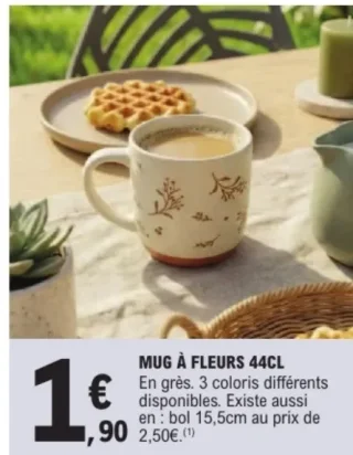Mug à fleurs 44cl