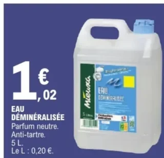 Eau déminéralisée Mieuxa