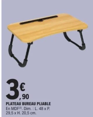PLATEAU BUREAU PLIABLE