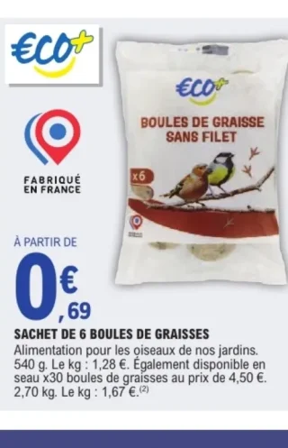 Sachet de 6 boules de graisses Eco+