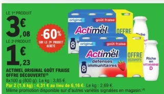 Actimel Original Goût Fraise Offre Découverte
