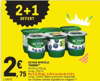 Activia Myrtille Danone