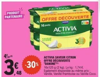 Activia Saveur Citron Offre Découverte Danone