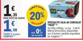 SPÉCIALITÉ SOJA AU CHOCOLAT VÉGÉ