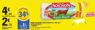 Bûche de chèvre Sainte-Maure 23% Mat. Gr. Soignon