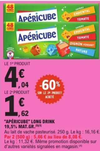 Apéricube Long Drink 19,5% Mat. Gr.