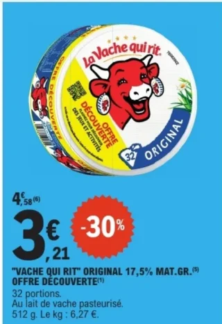 Vache qui rit Original 17,5% Mat. Gr. Offre Découverte