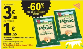 LA TOMME PUR BREBIS 33% MAT.GR. LOU PÉRAC