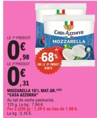 MOZZARELLA 16% MAT.GR. CASA AZZURRA