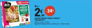 Salade coffret poulet avocat Mix Buffet