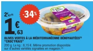 Olives vertes à la méditerranéenne dénoyautées "Croc'Frais"
