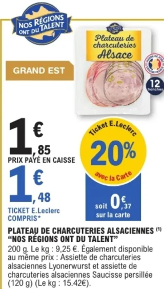 Plateau de charcuteries alsaciennes "Nos Régions Ont du Talent"