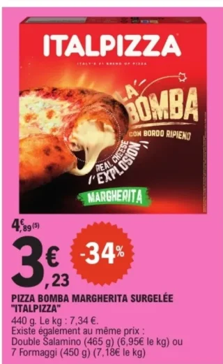 Pizza Bomba Margherita Surgelée Italpizza