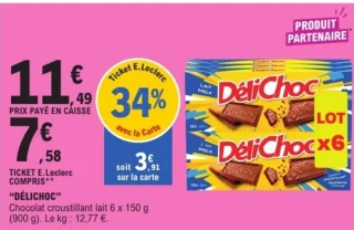 Biscuits Chocolat croustillant "Délichoc"