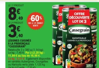 Légumes cuisinés à la provençale "Cassegrain" Ratatouille