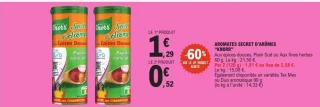 Aromates Secret d'Arômes "Knorr" Aux épices douces, Plein Sud ou Aux fines herbes