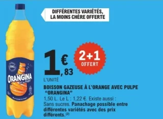 Boisson gazeuse à l'orange avec pulpe Orangina