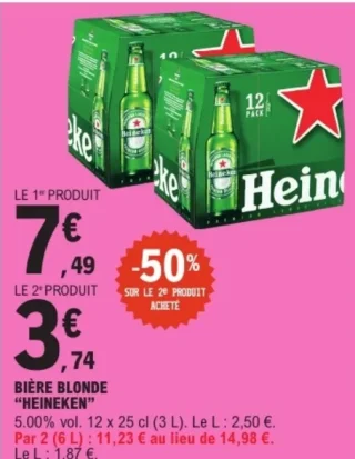 Bière blonde Heineken