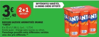 Boisson gazeuse aromatisée orange Fanta
