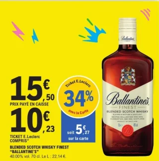 BLENDED SCOTCH WHISKY FINEST "BALLANTINE'S"