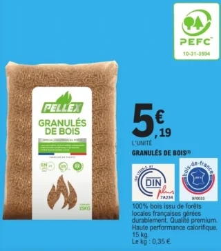 Granulés de bois Pellex