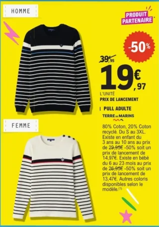 Pull Adulte Terre de Marins
