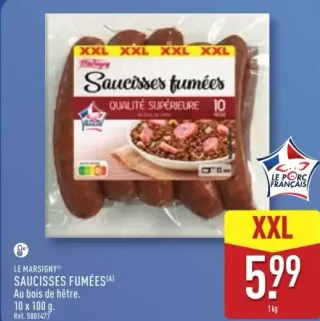 LE MARSIGNY® SAUCISSES FUMÉES XXL