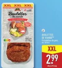 BOULETTES DE VIANDE Fricadelles de porc XXL