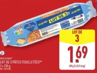 Daylicious Lot de 3 pâtes feuilletées