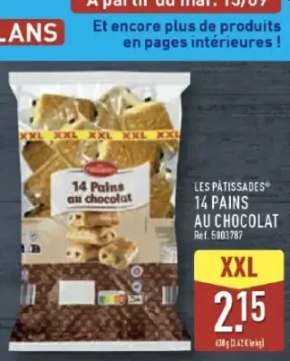 Les Pâtissades 14 Pains au chocolat XXL