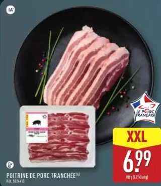 POITRINE DE PORC TRANCHÉE