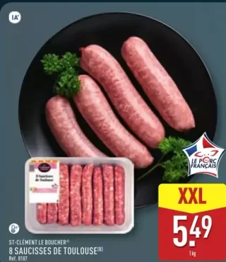 ST-CLÉMENT LE BOUCHER® 8 SAUCISSES DE TOULOUSE