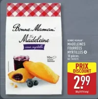 Bonne Maman Madeleines Fourrées Myrtilles