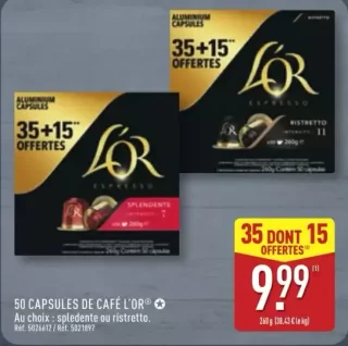 L'Or 50 Capsules de Café