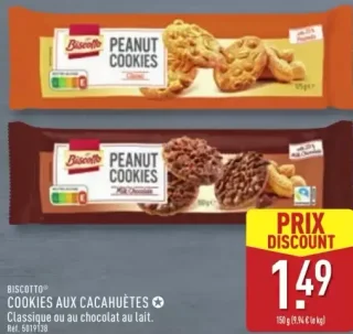 Biscotto Cookies aux cacahuètes